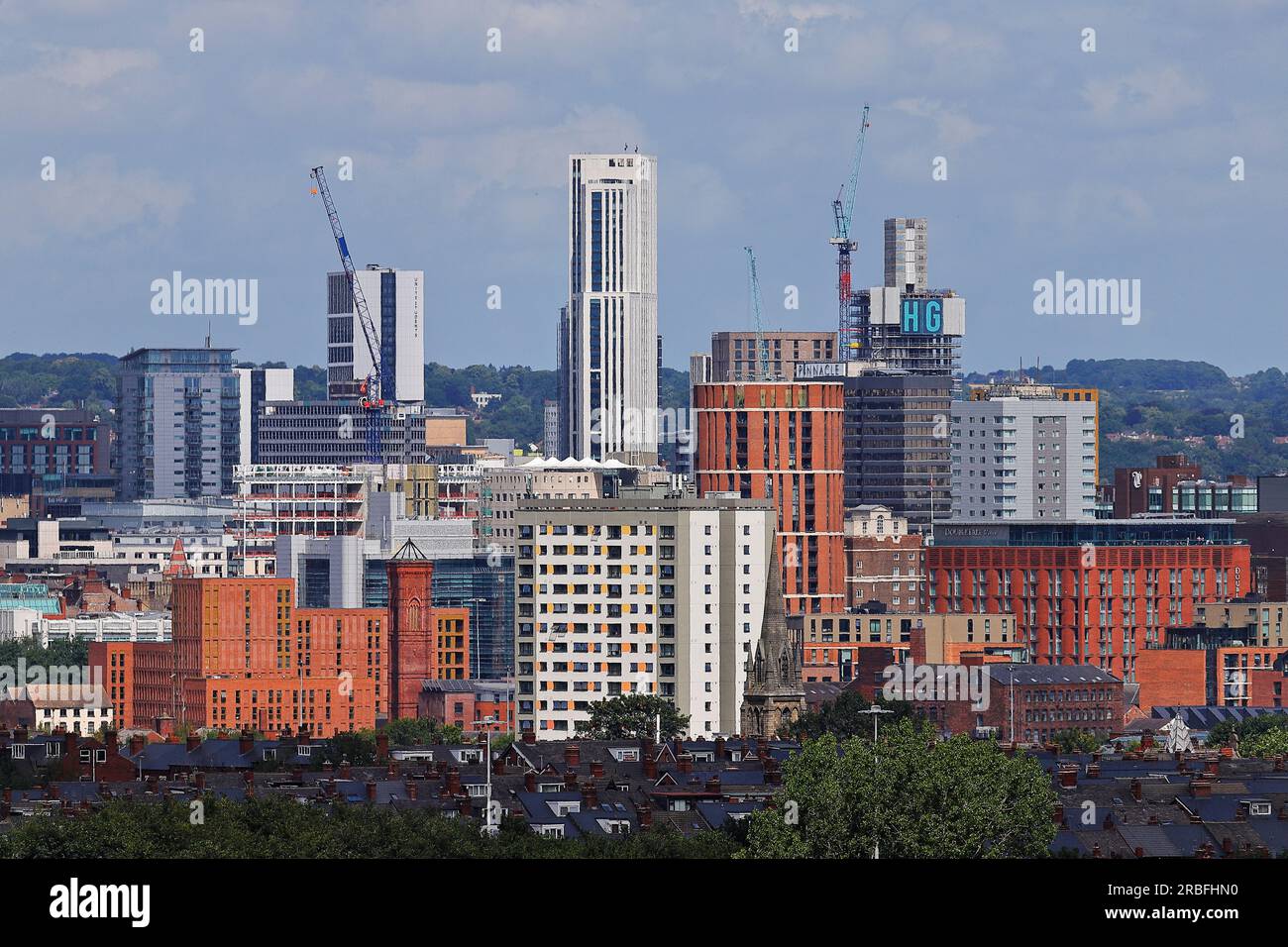 Leeds City Skyline 9. Juli 2023 Stockfoto