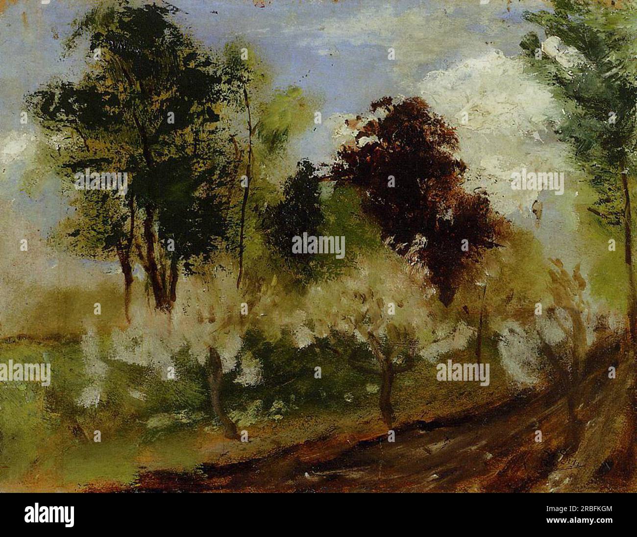 Belgische Landschaft von Auguste Rodin Stockfoto