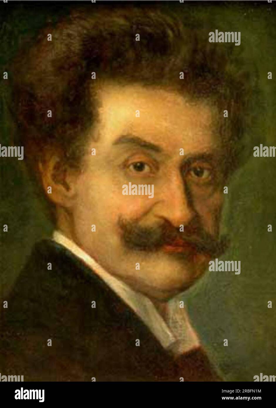 Das Porträt von Johann Strauss II. 1880 von Anton Romako Stockfoto