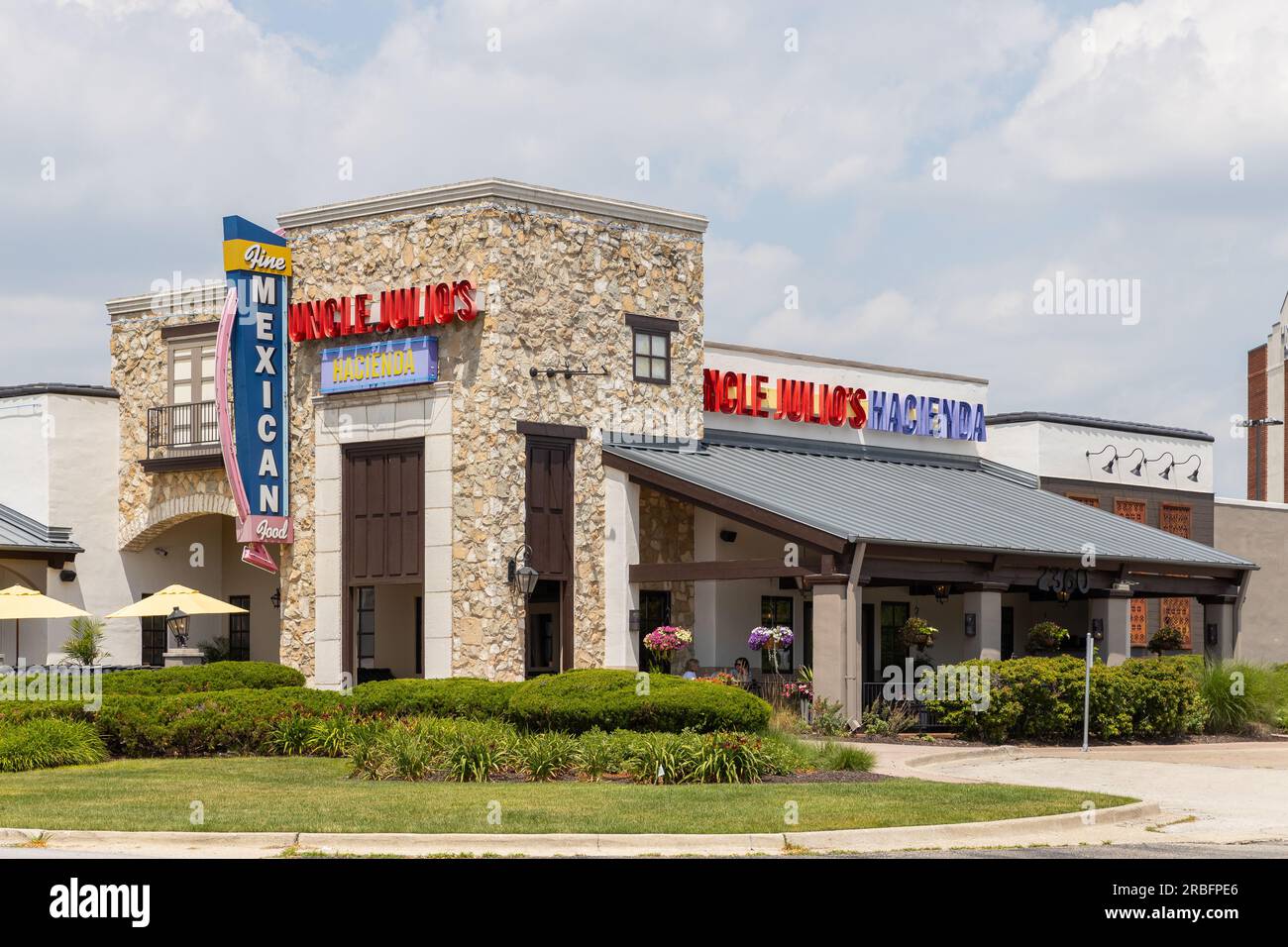 Uncle Julio's ist eine Tex-Mex Restaurantkette, die frisch zubereitetes Essen kreiert. Stockfoto