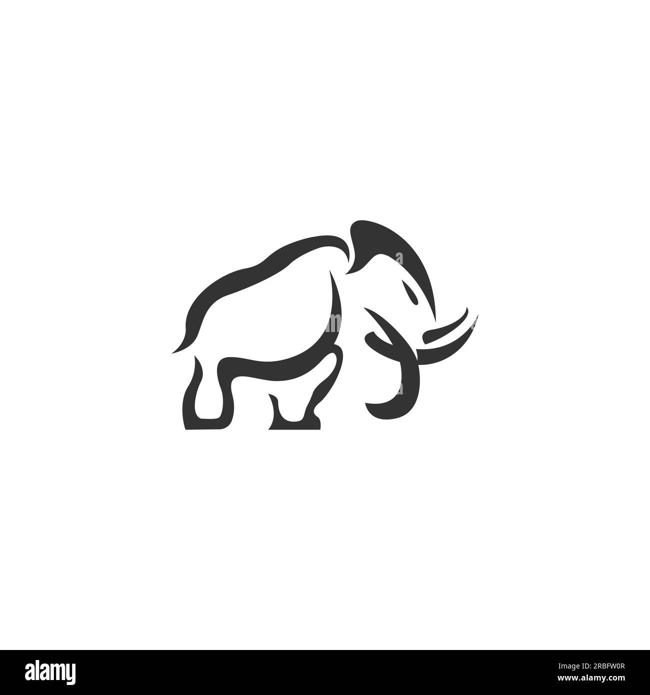 Mammoth Logo für Ihr Unternehmen, Simple Clean Logo.EPS 10 Stock Vektor