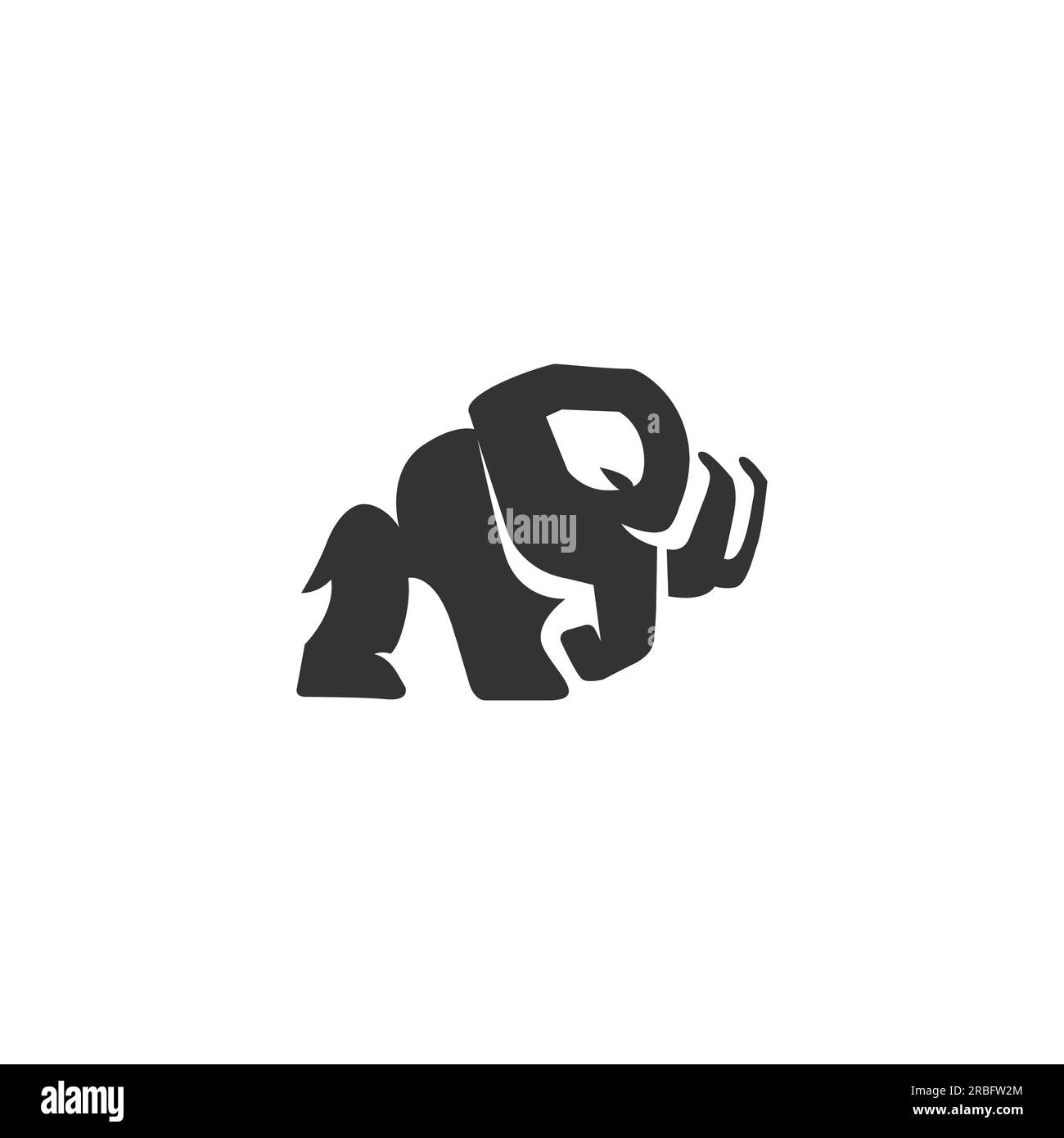 Mammoth Logo für Ihr Unternehmen, Simple Clean Logo.EPS 10 Stock Vektor