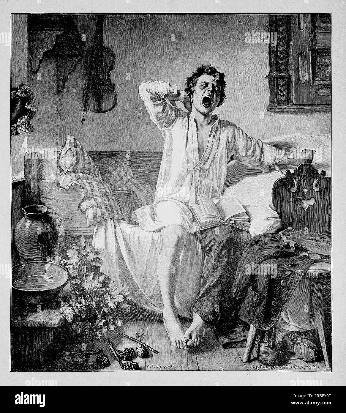 Die Gartenlaube (The Garden Arbor) 1889 von Toby Edward Rosenthal Stockfoto