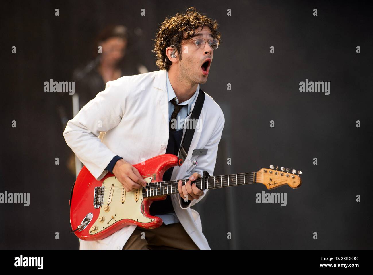 Die 1975 treten auf der Hauptbühne des Trnsmt Festivals in Glasgow Green in Glasgow auf. Foto: Sonntag, 9. Juli 2023. Sieh dir die Geschichte von PA SHOWBIZ Trnsmt an. Das Foto sollte lauten: Lesley Martin/PA Wire Stockfoto