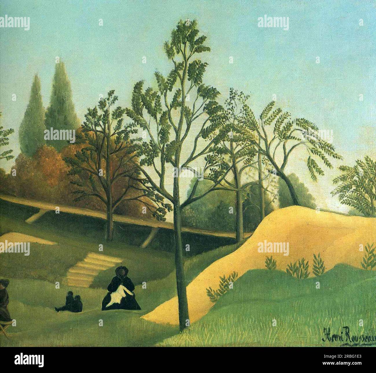 Blick auf die Befestigungsanlagen 1896 von Henri Rousseau Stockfoto