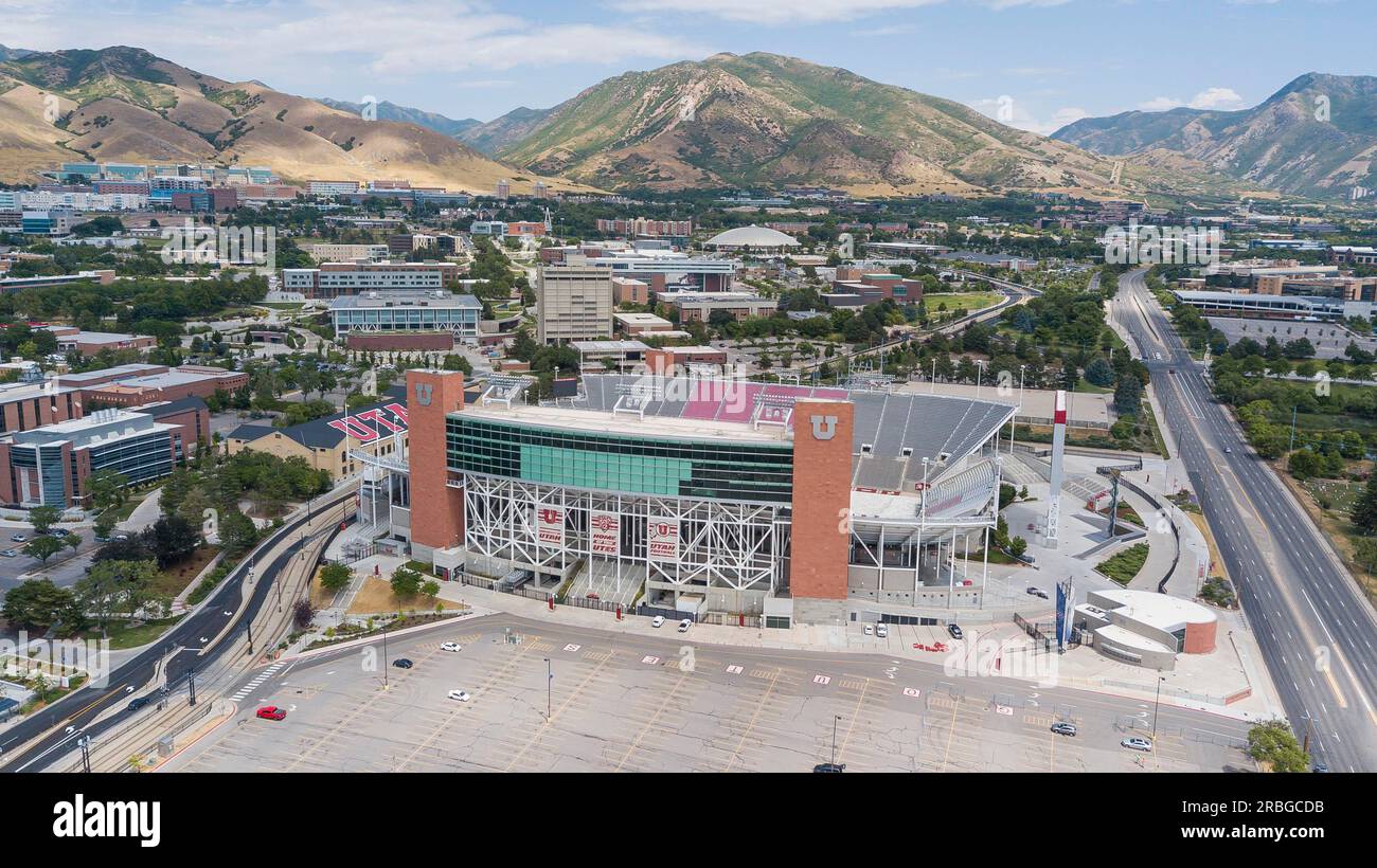 Das Rice?Eccles Stadium ist ein Outdoor College Football Stadium im Westen der USA, das sich auf dem Campus der University of Utah in Salt Lake befindet Stockfoto