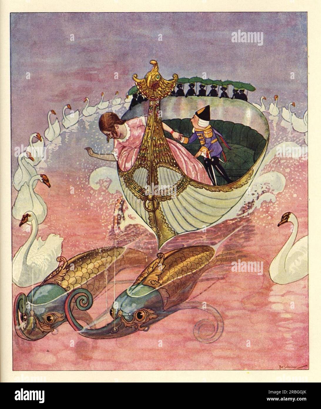 Abbildung für den Nussknacker und den Mauskönig 1924 von Artuš Scheiner Stockfoto