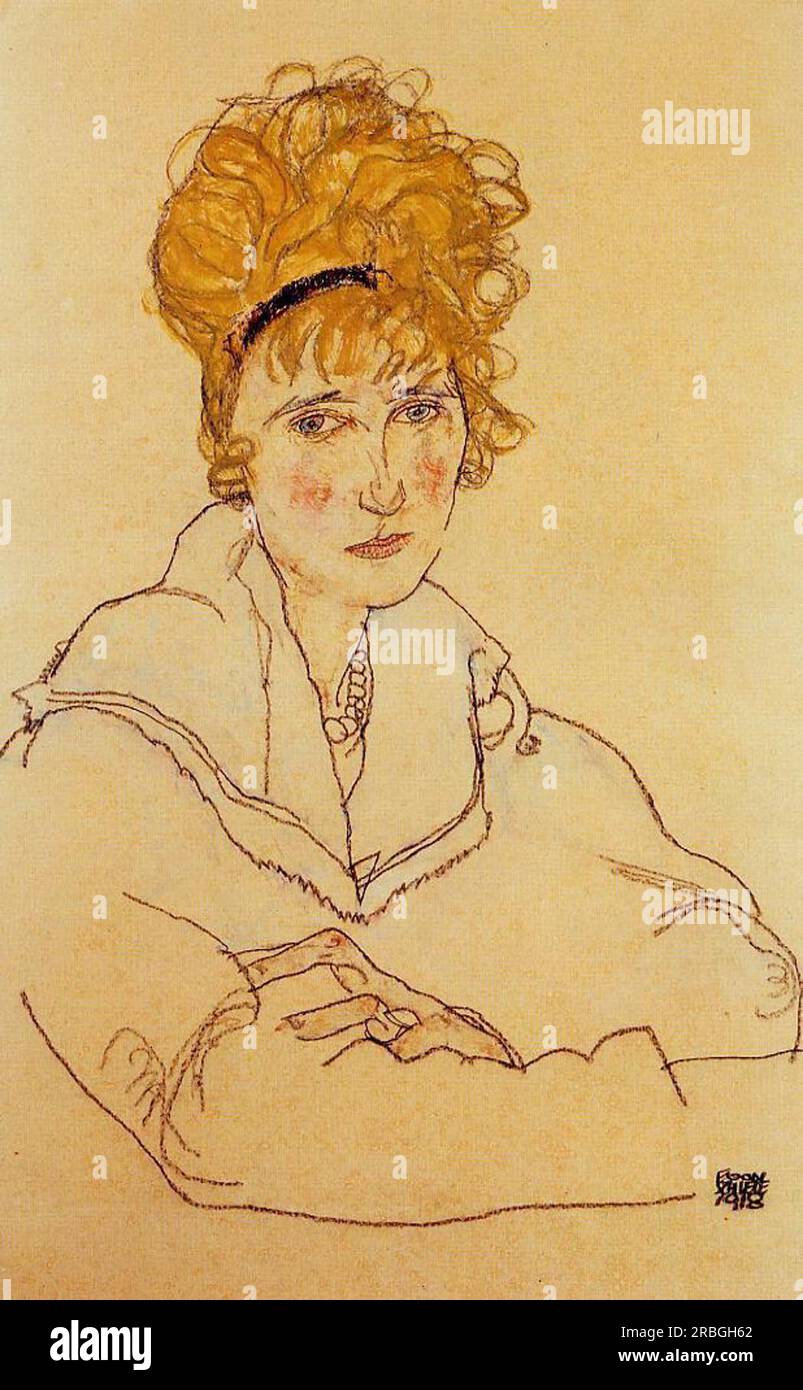 Das Porträt von Edith Schiele 1918; Wien, Osterreich, von Egon Schiele Stockfoto Das Porträt von Edith Schiele 1918; Wien, Osterreich, von Egon Schiele Stockfoto