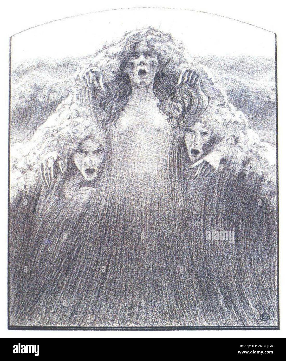 Paroles d'un croyant 1908 von Carlos Schwabe Stockfoto