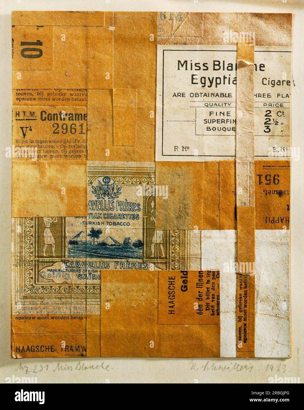 Mz 231. Miss Blanche 1923 von Kurt Schwitters Stockfoto