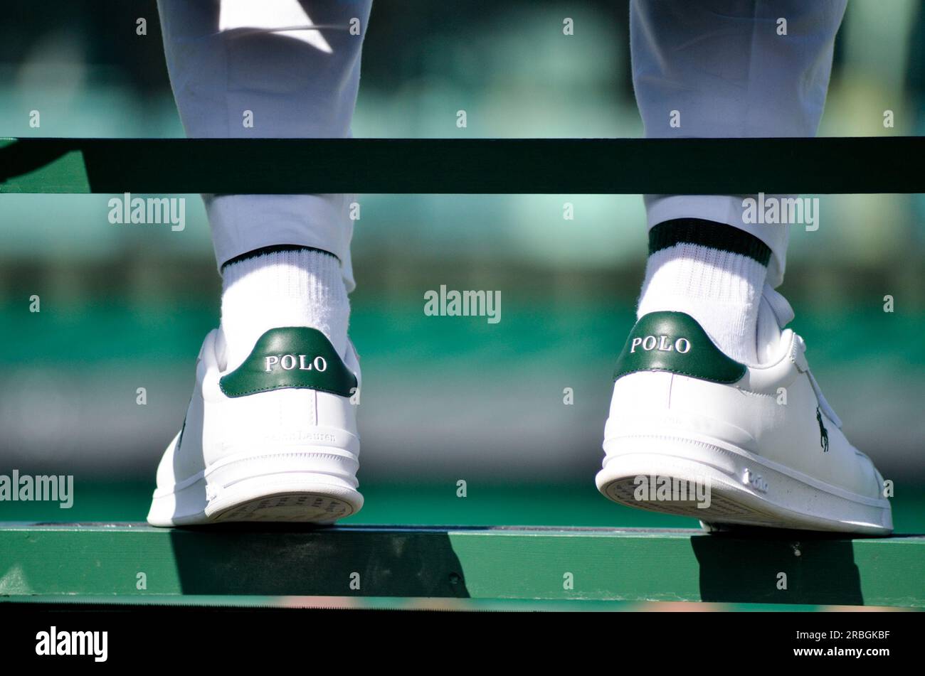 Bei den Wimbledon Championships 2023, die vom All England Tennis Club ausgerichtet werden, wurden Coco Gauff, Christopher Eubanks und Elina Svitolina vorgestellt. Stockfoto