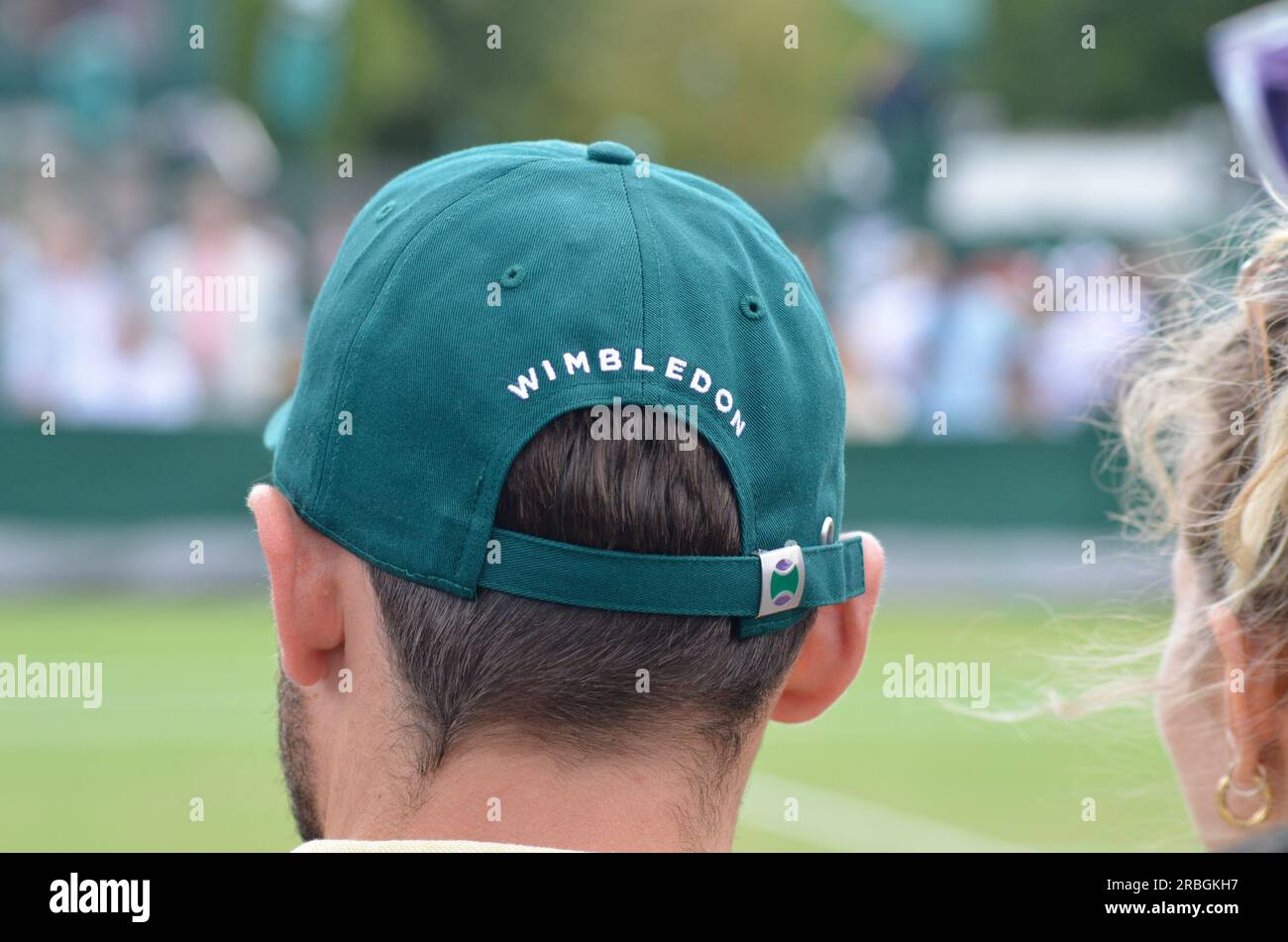 Bei den Wimbledon Championships 2023, die vom All England Tennis Club ausgerichtet werden, wurden Coco Gauff, Christopher Eubanks und Elina Svitolina vorgestellt. Stockfoto