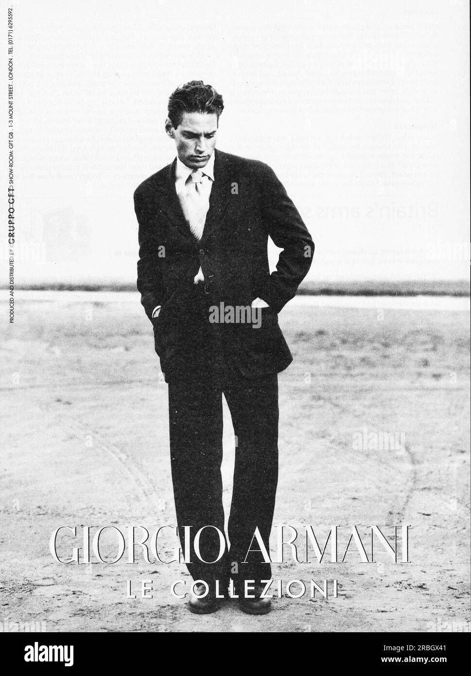 Giorgio Armani le Collezioni Show Room in London in einer Zeitschrift 1996 Stockfoto