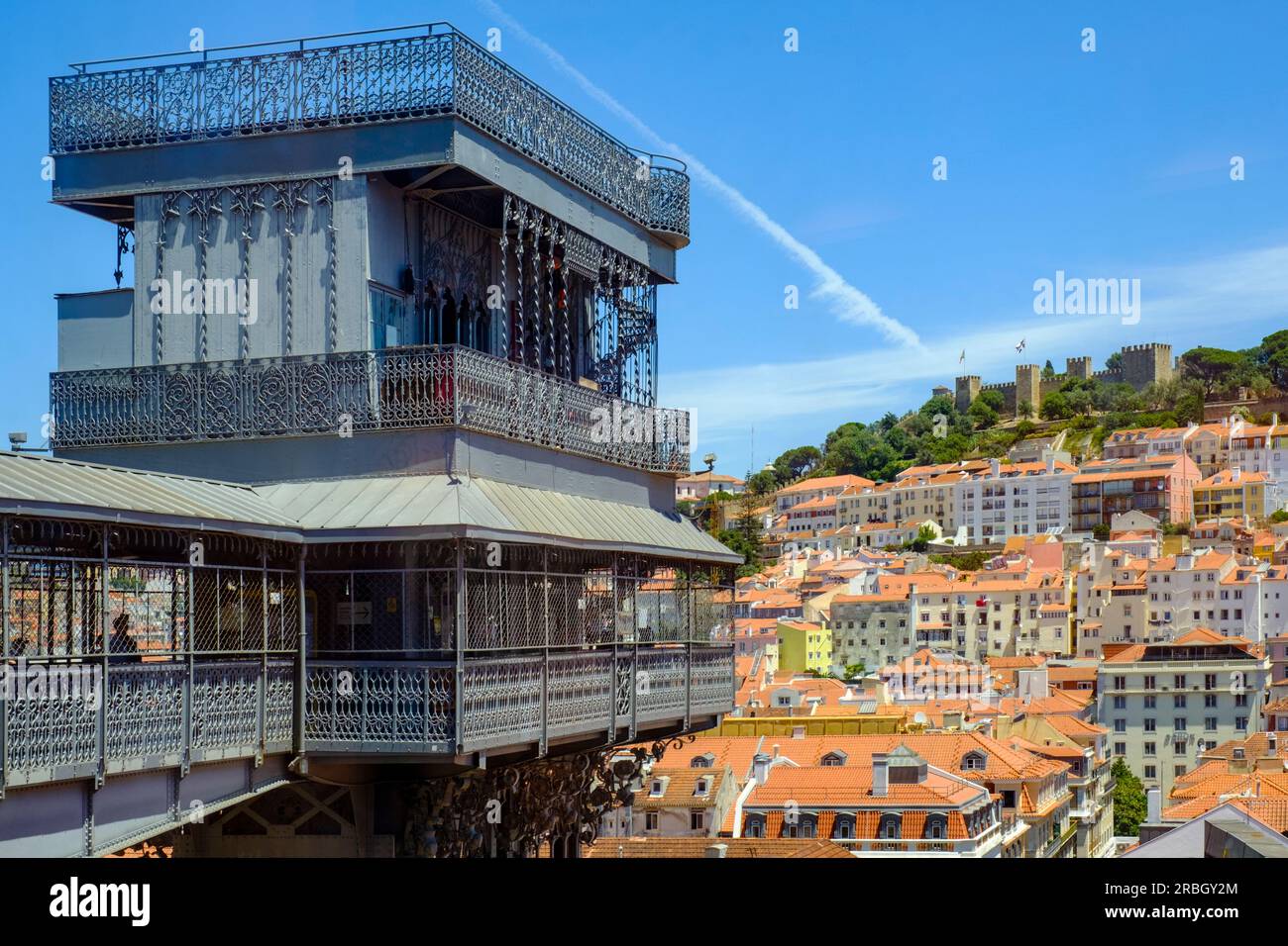 Elevador de Santa Justa, Santa Justa Lift, Baixa Lisboa, portugiesisches Nationaldenkmal, Lissabon, Portugal Stockfoto
