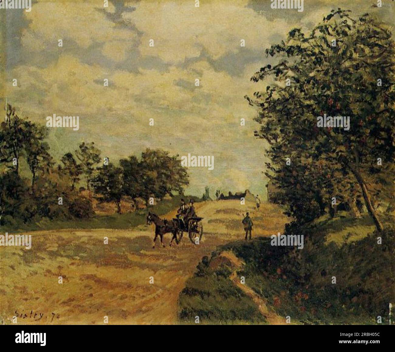 Die Straße von Mantes nach Choisy le ROI 1872 von Alfred Sisley Stockfoto