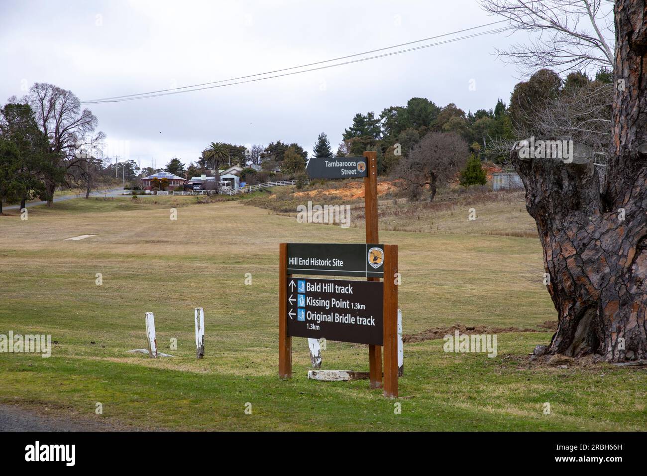 Hill End Gold Mining Heritage Town in New South Wales, Australien, Winter 2023 Stockfoto