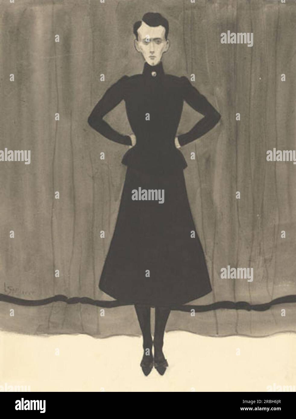 Femme en Pied 1902 von Leon Spilliaert Stockfoto
