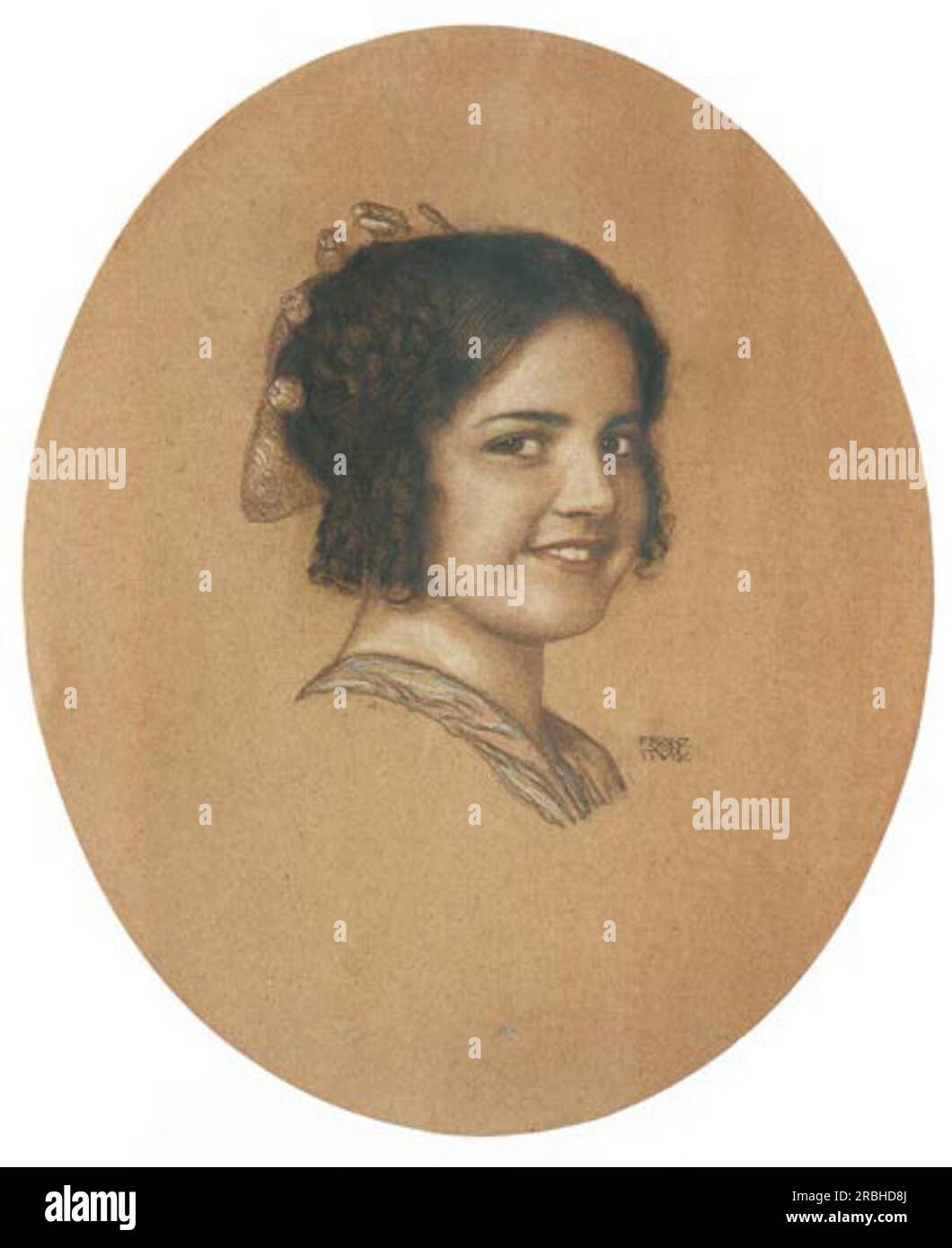 Porträt der Tochter Mary Stuck 1912 von Franz Stuck Stockfoto