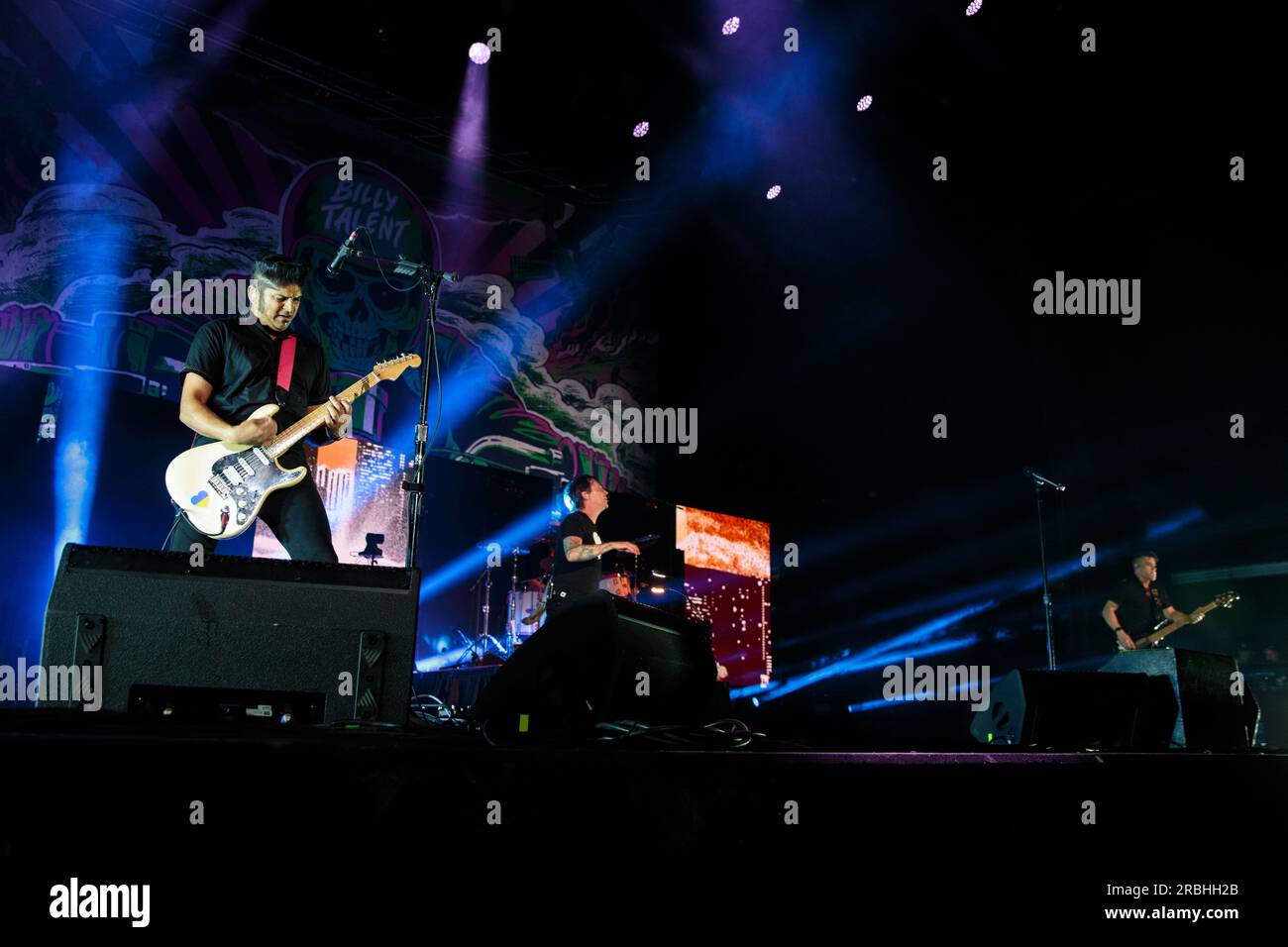 Kanadische Punkband Billy Talent tritt auf der Bühne auf Stockfoto