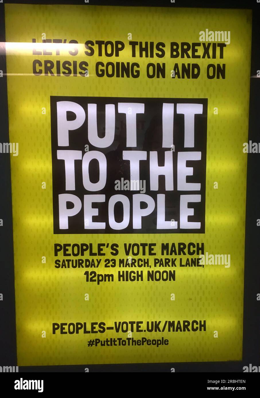Zeig es dem People Brexit-Poster Stockfoto