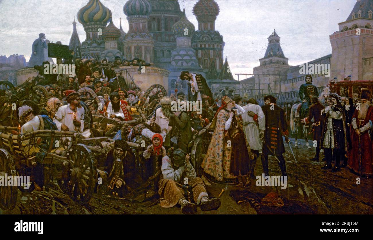 Morning of the Strelets“ (Streltsi) Hinrichtung 1881; Moskau, Russische Föderation, von Vasily Surikov Stockfoto