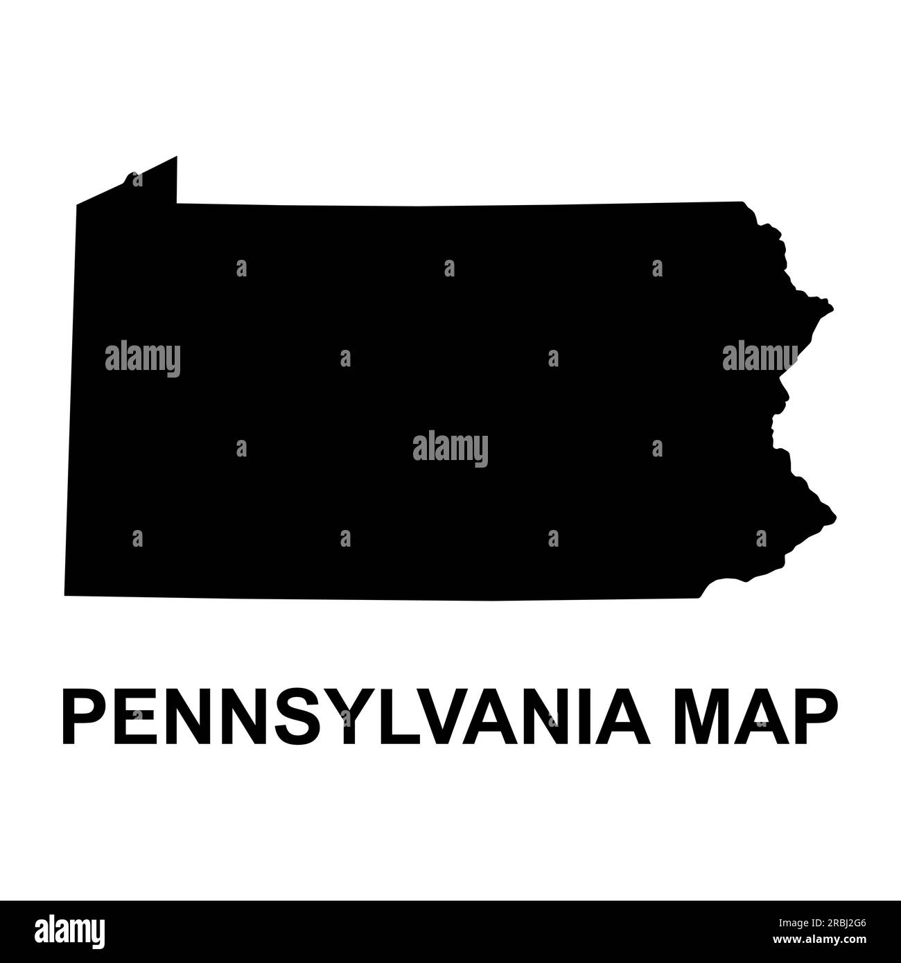 Pennsylvania Kartenform, vereinigte Staaten von amerika. Symbolvektordarstellung für flache Konzepte. Stock Vektor