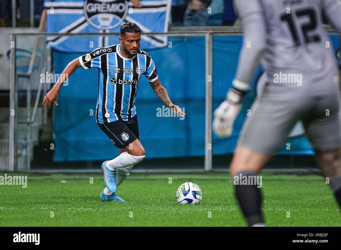 RS – PORTO ALEGRE – 09/07/2023 – BRAZILEIRO A 2023, GREMIO X BOTAFOGO – Reinaldo-Spieler von Gremio während eines Spiels gegen Botafogo im Stadion Arena do Gremio für die brasilianische Meisterschaft A 2023. Foto: Maxi Franzoi/AGIF/Sipa USA Stockfoto