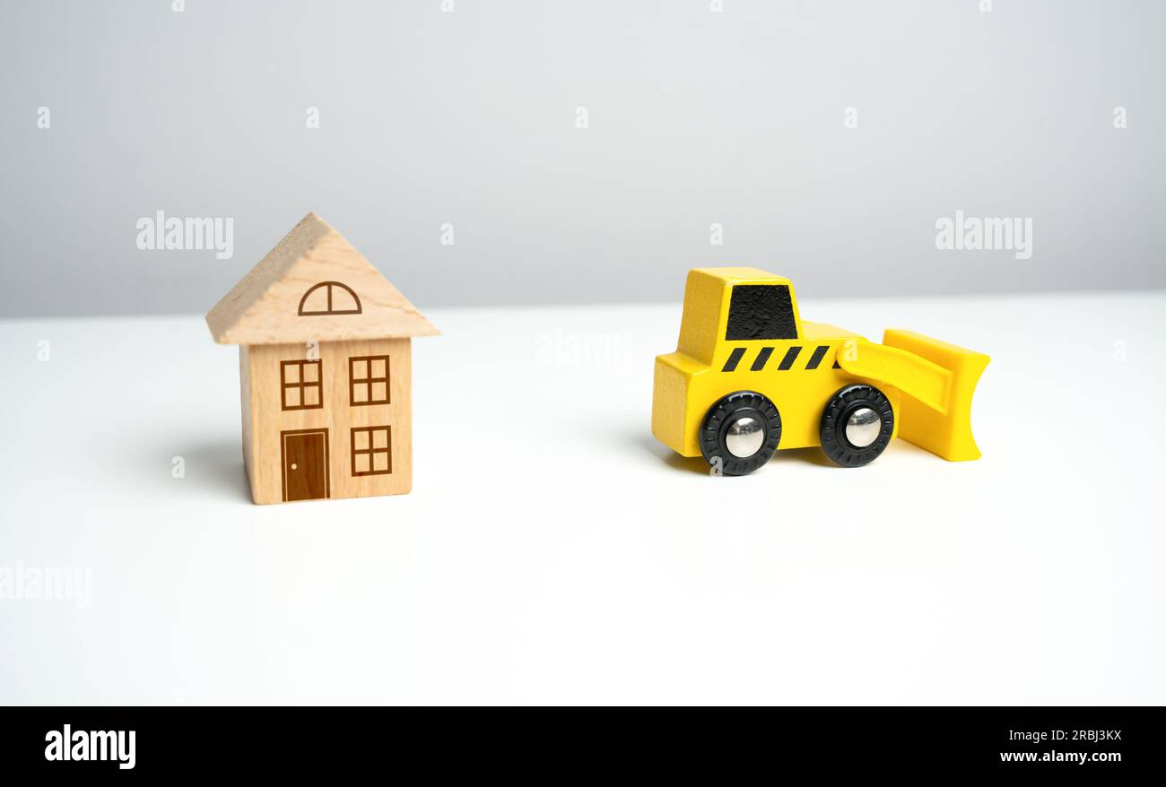 Es gelang ihnen, ihre Eigentumsrechte zu schützen und den Abriss des Gebäudes oder die Räumung von Einwohnern zu verhindern. Verweigerung einer Abbruchgenehmigung. Pr Stockfoto