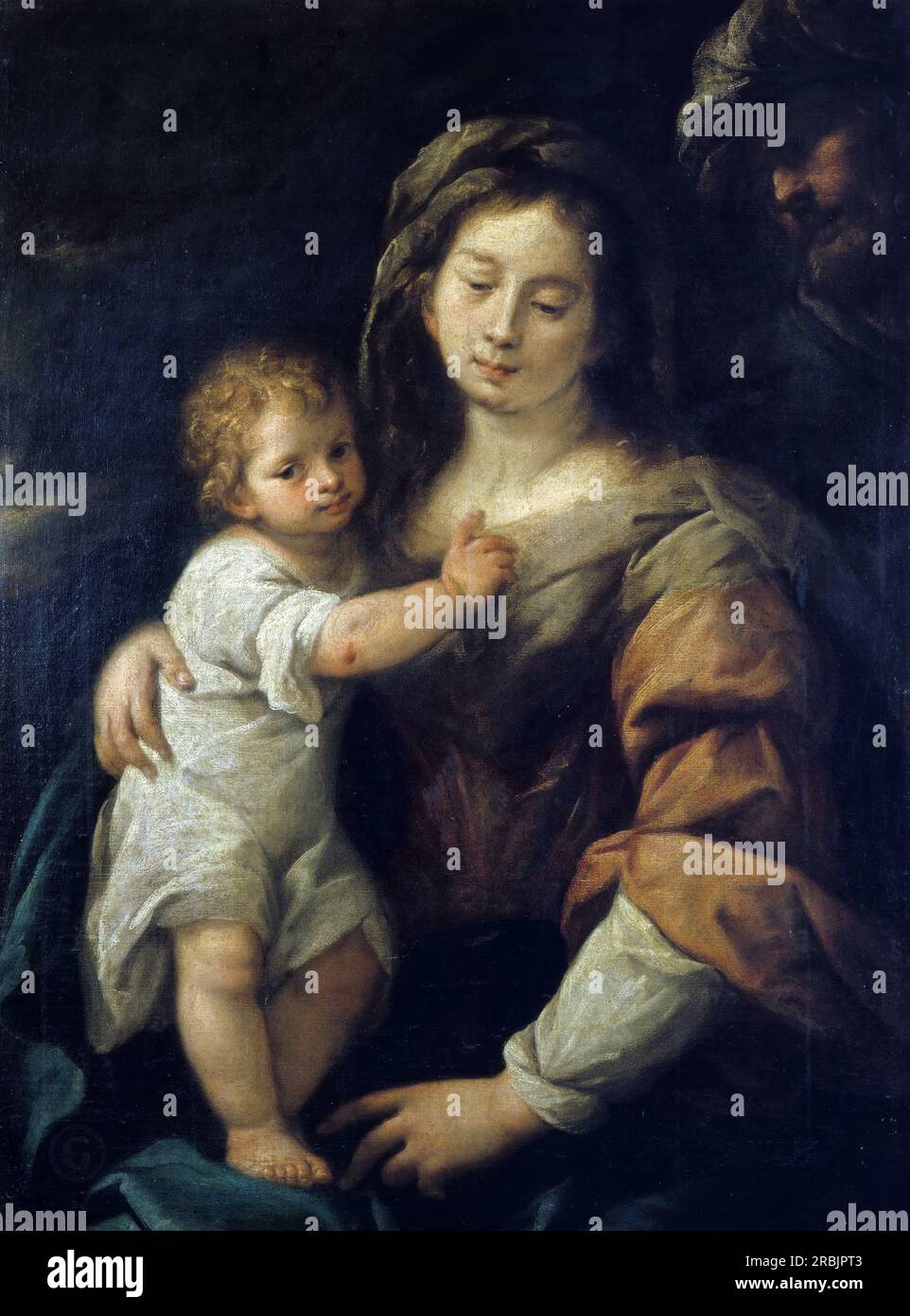 Carlo Francesco Nuvolone – Madonna und Kind mit Saint Joseph (Heilige Familie) 1650 Stockfoto