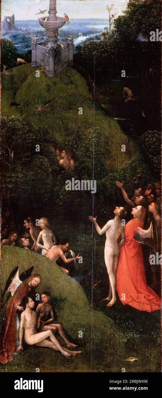 Hieronymus Bosch – der Garten Eden 1505-15. Stockfoto