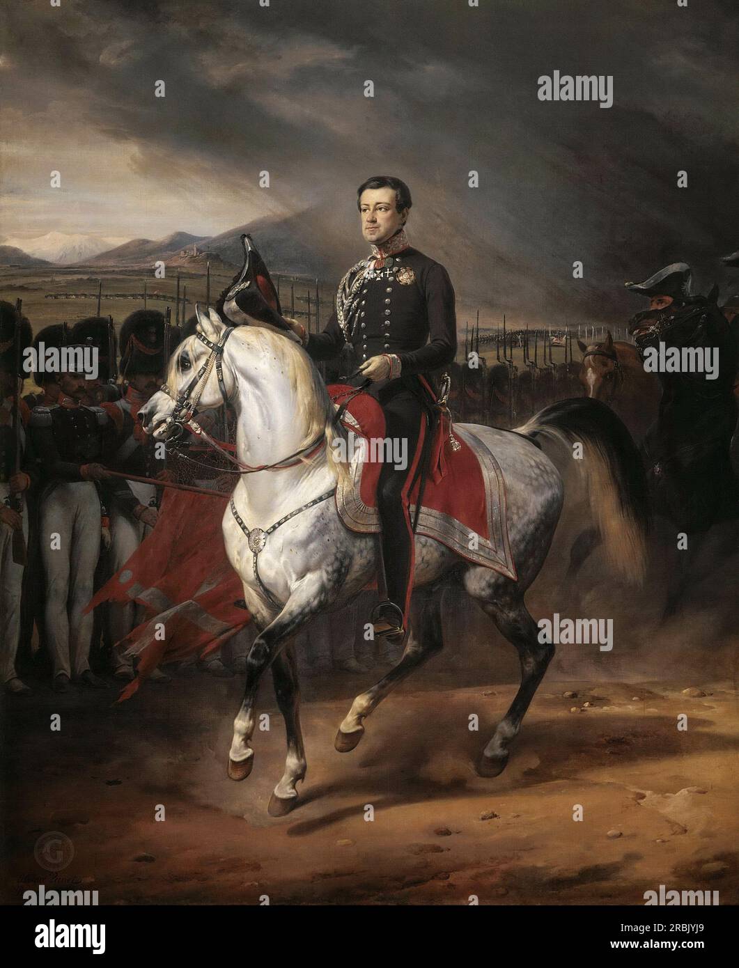 Charles Albert, König von Sardinien Horace Vernet (1789-1863) Stockfoto