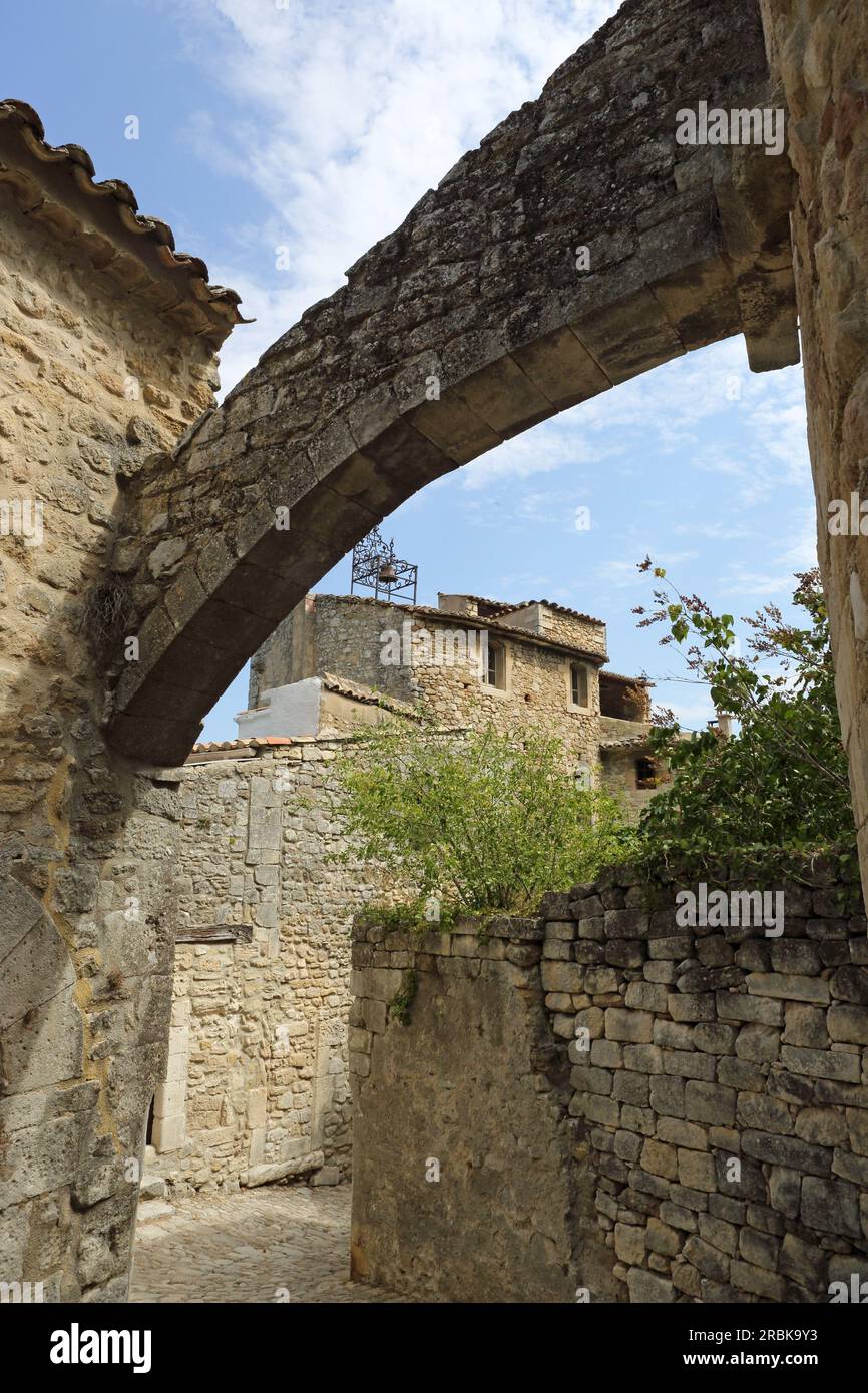 Oppede-le-Vieux, Vaucluse, Provence-Alpes-Cote d'Azur, Frankreich Stockfoto