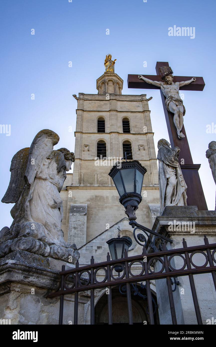 Kathedrale von Avignon, Avignon, Vaucluse, Provence-Alpes-Cote d'Azur, Frankreich, Europa Stockfoto