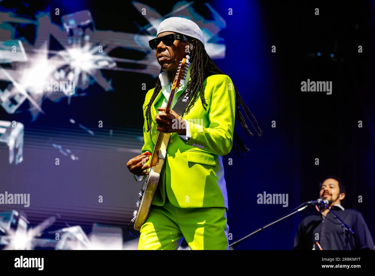 Stanmer Park, City of Brighton & Hove, Großbritannien. 09. Juli 2023. Nile Rodgers & Chic auf dem Brighton Valley Festival 2023, Brighton Valley Concert Series Credit: David Smith/Alamy Live News Credit: David Smith/Alamy Live News Stockfoto