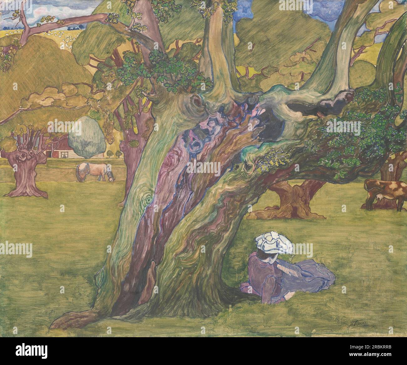 Old Oaks in Surrey 1890 von Jan Toorop Stockfoto