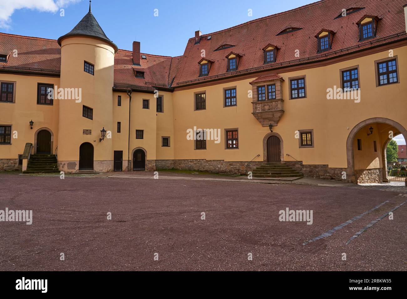 Schloss in der Goethestadt Bad Lauchstädt, Saalekreis, Sachsen-Anhalt, Deutschland Stockfoto