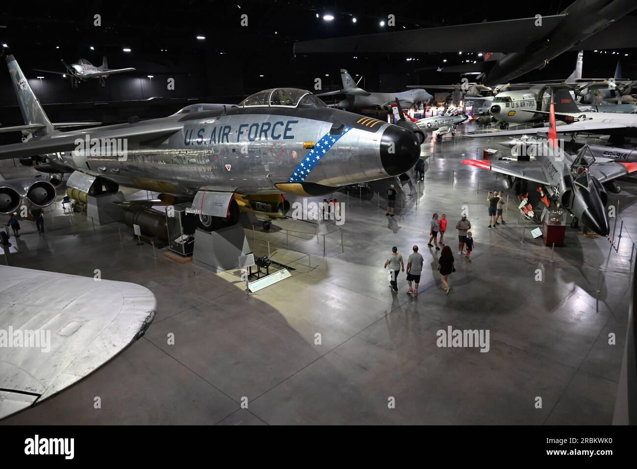 Der Blick auf das Flugzeug im Kalten Kriegshänger im US Air Force National Museum in Dayton, Ohio. Stockfoto