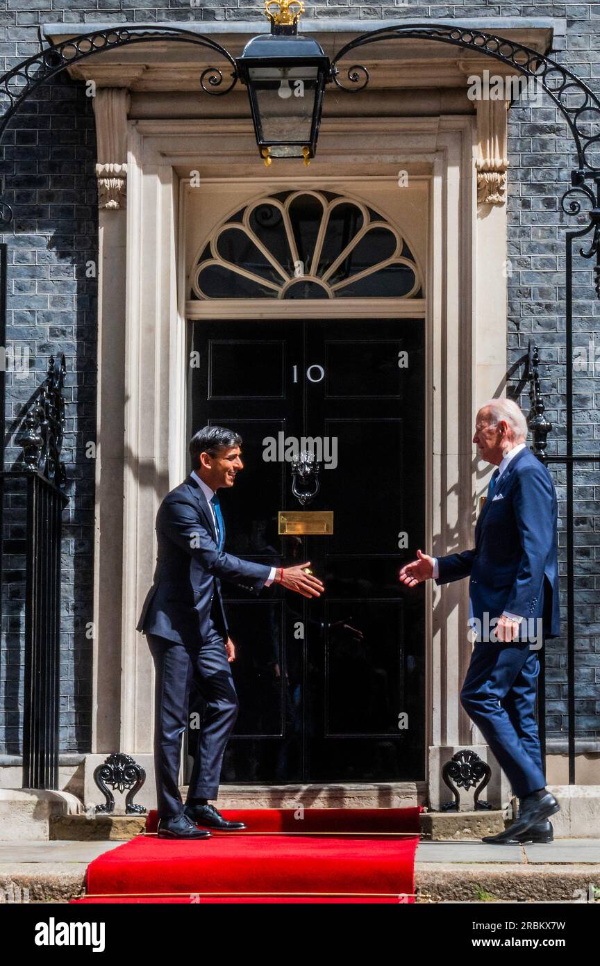 London, Großbritannien. 10. Juli 2023. Der amerikanische Präsident Joe Biden besucht den britischen Premierminister Rishi Sunak in der Downing Street. Kredit: Guy Bell/Alamy Live News Stockfoto