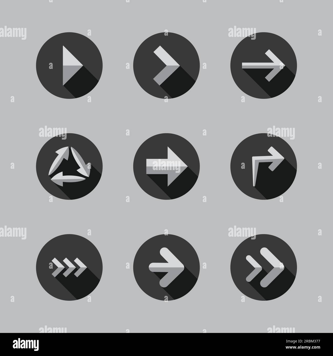 Pfeile – Flache Symboldesigns Stock Vektor