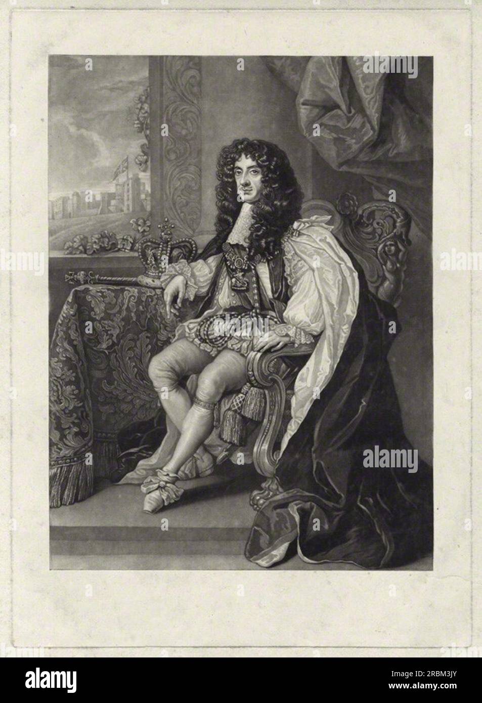 König Karl II. 1840 von Charles Turner Stockfoto