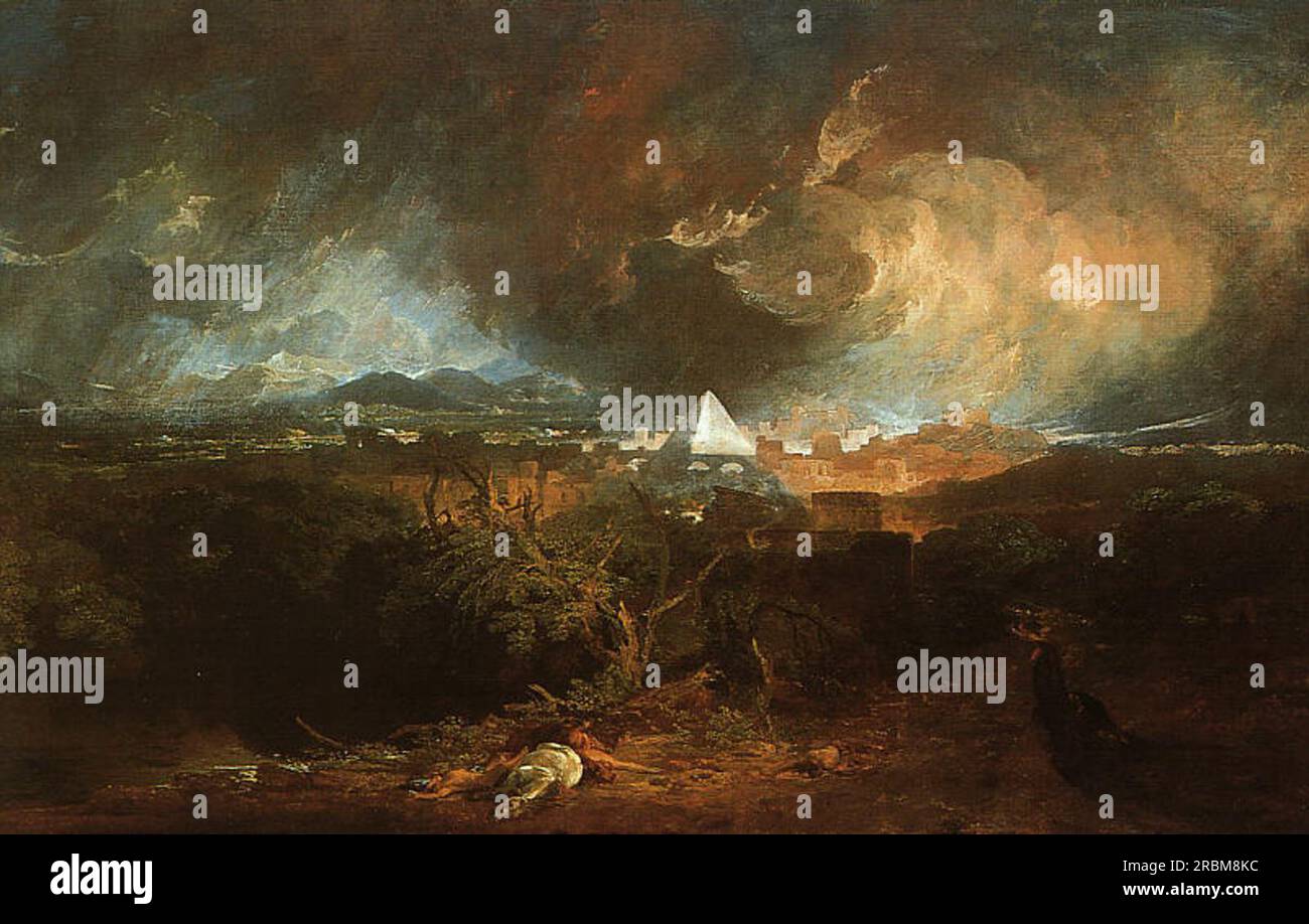 Die fünfte Pest Ägyptens 1800 von J.M.W. Turner, Ich Bin'S Stockfoto
