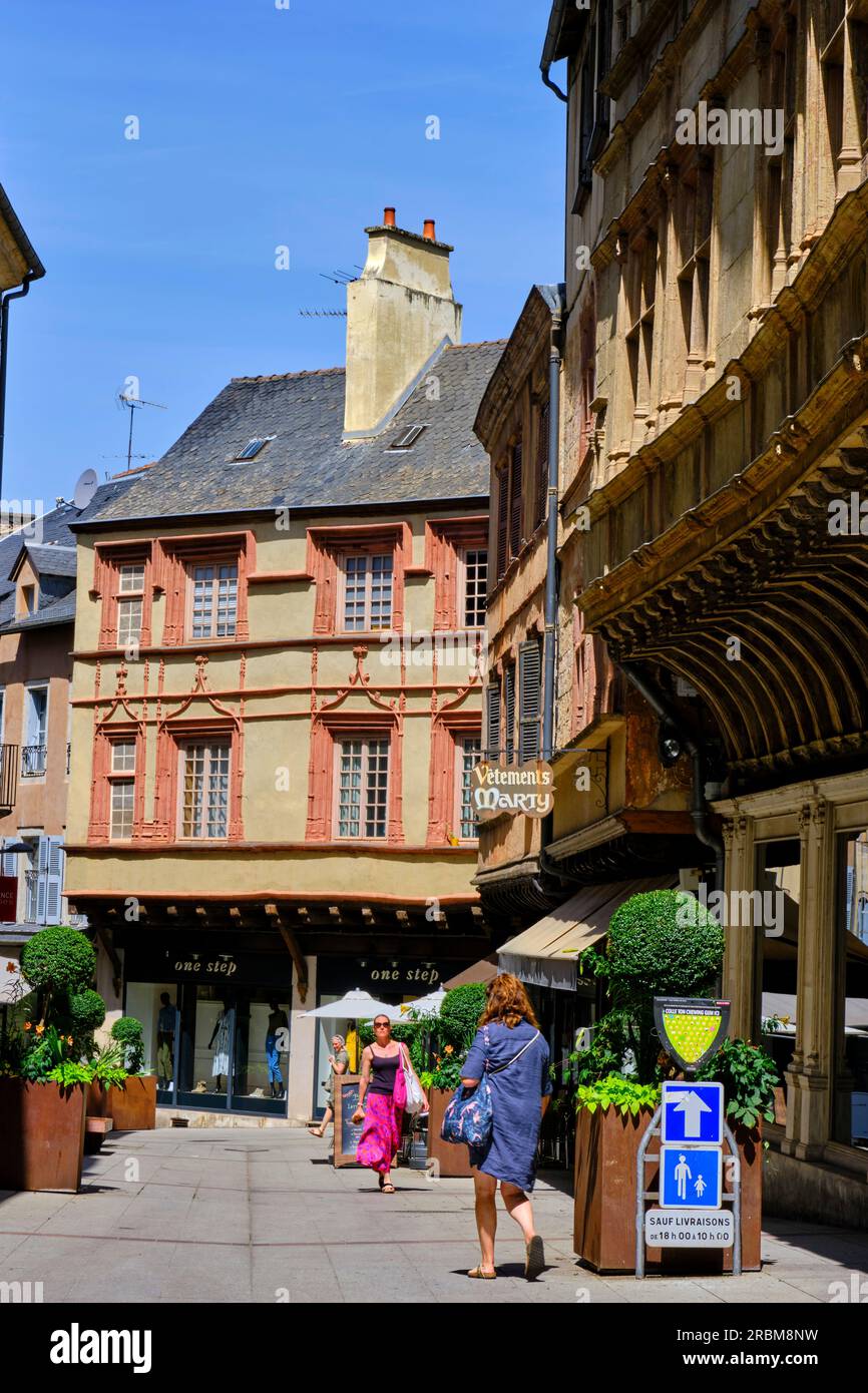 Frankreich, Aveyron (12), Rodez, das Trouillet-Haus aus dem 15. Jahrhundert Stockfoto