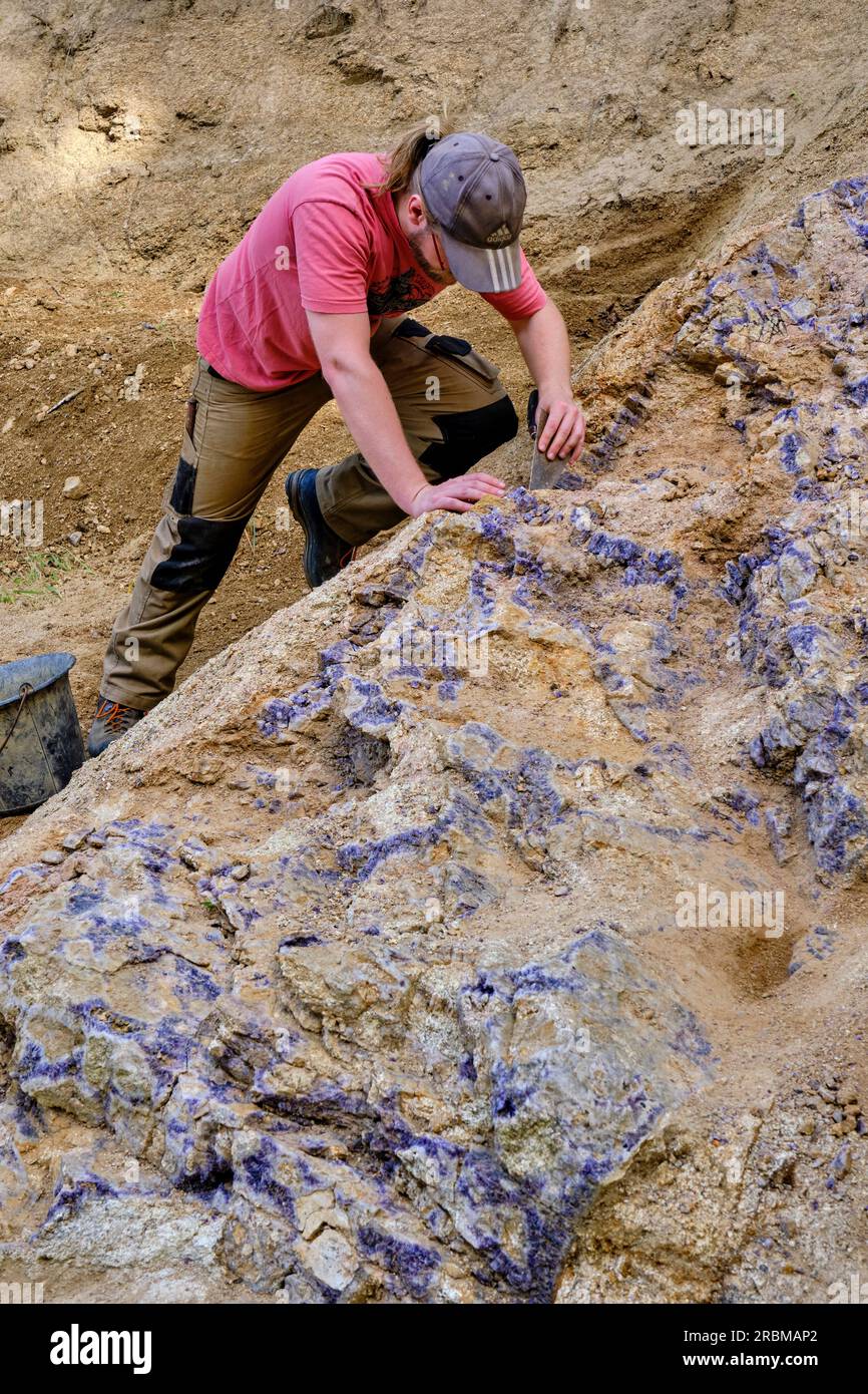 Frankreich, Puy-de-Dôme (63), Le Vernet-Chaméane, Bergwerk Amethyst Stockfoto