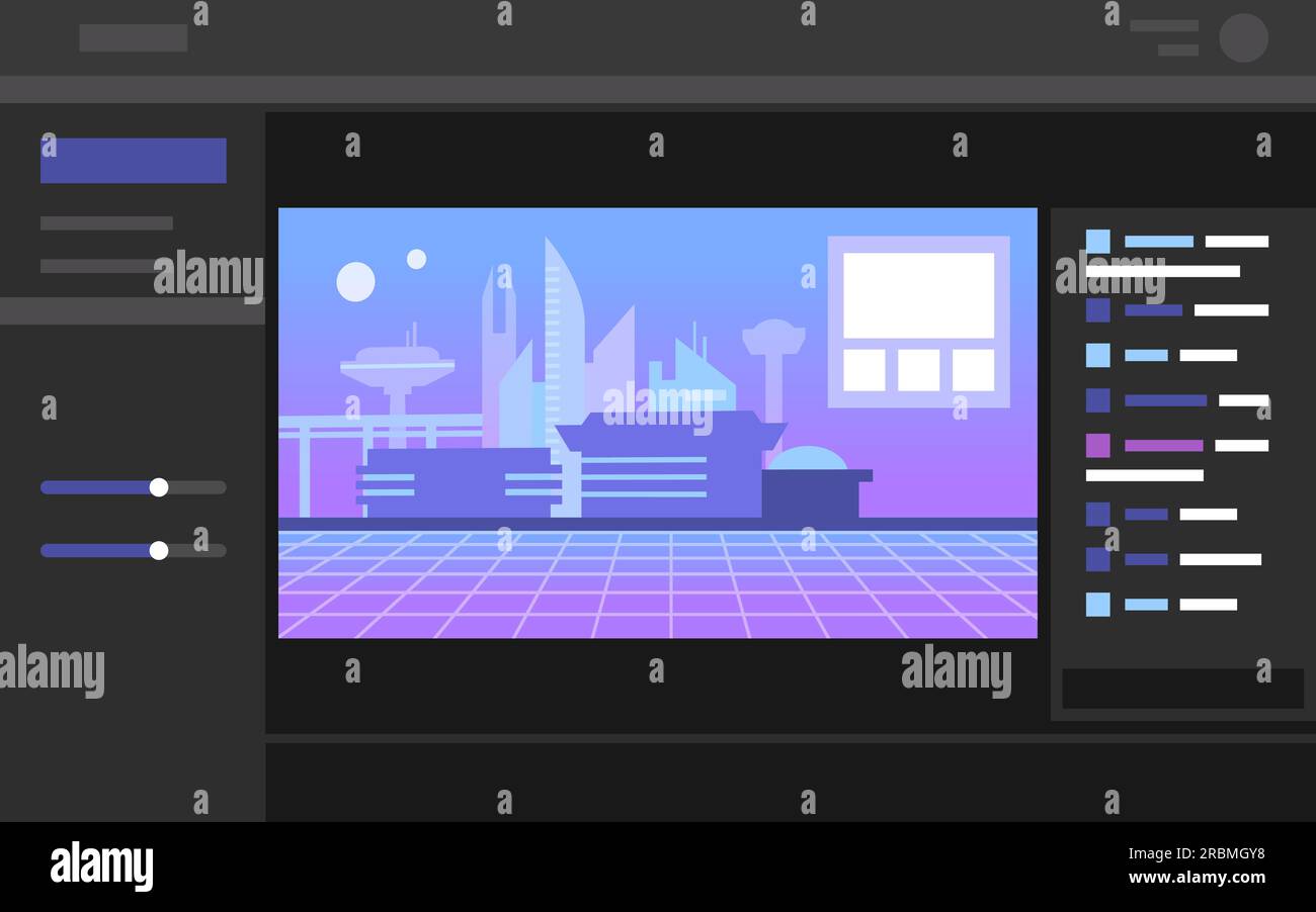 Plattform für Live-Videospiele, Benutzeroberfläche Stock Vektor