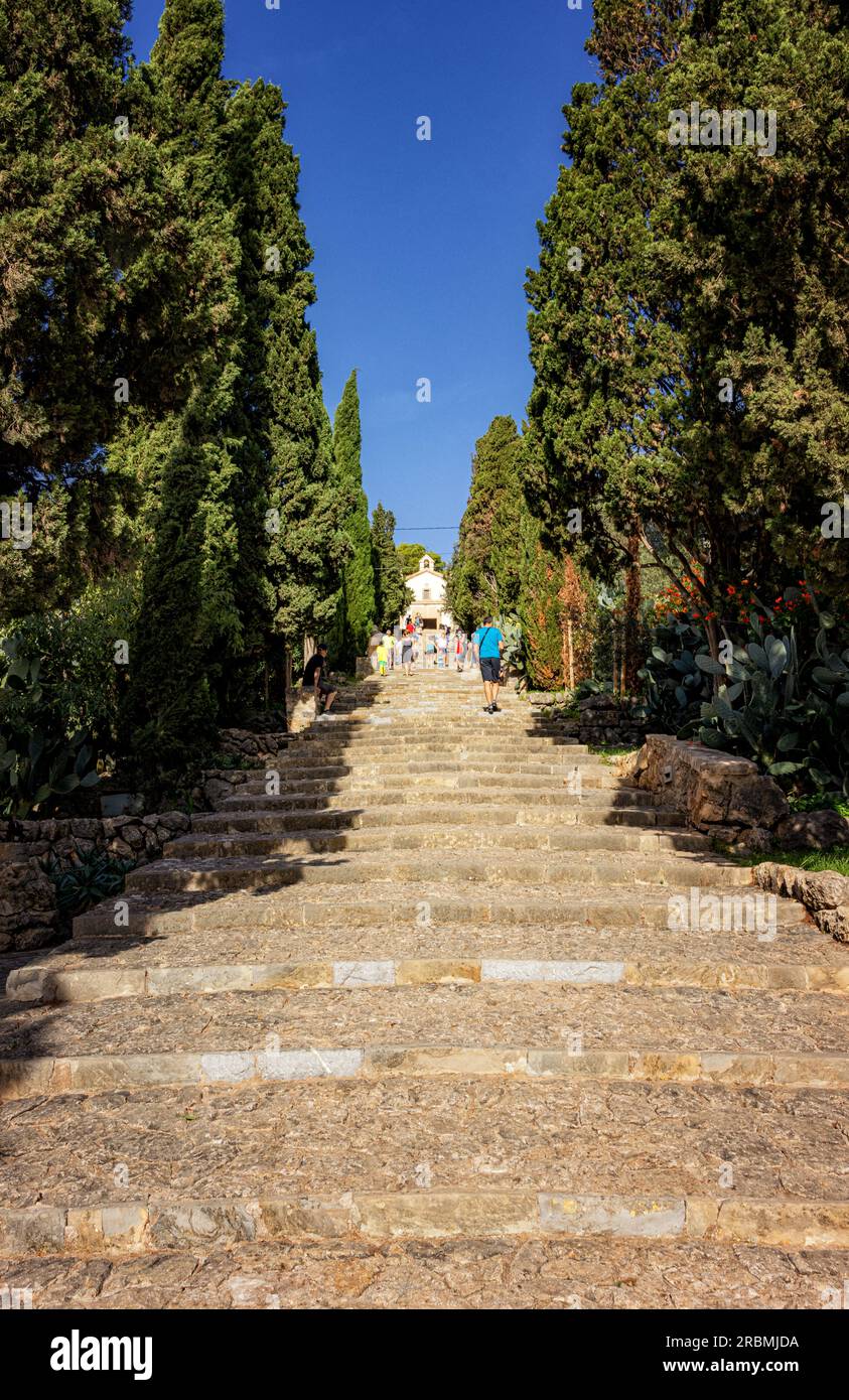 El Calvari, Pollenca, Mallorca, Balearen, Spanien Stockfoto