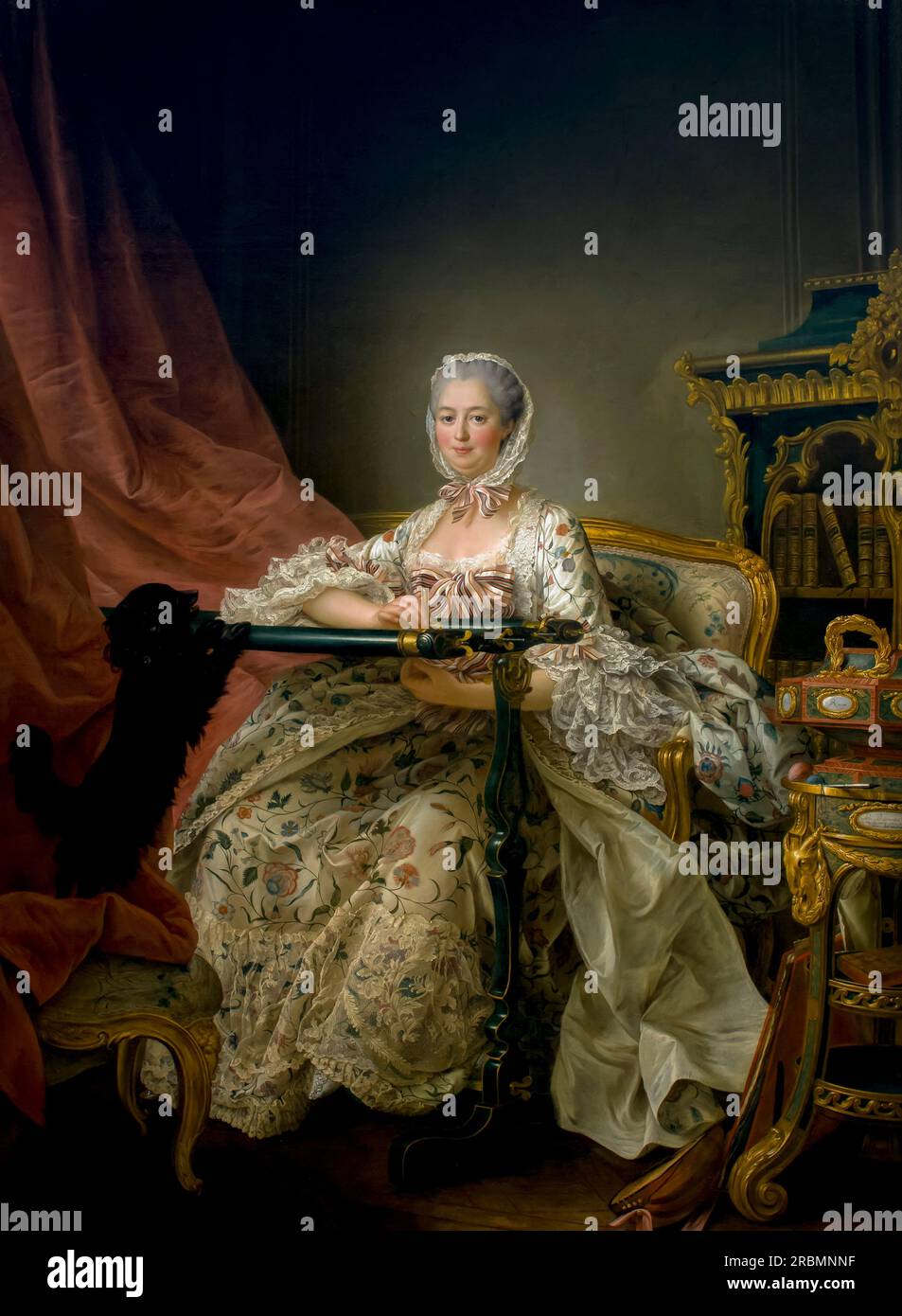 Madame de Pompadour in ihrem Tambour Rahmen, Francois-Hubert Drouais, 1763-4, Stockfoto