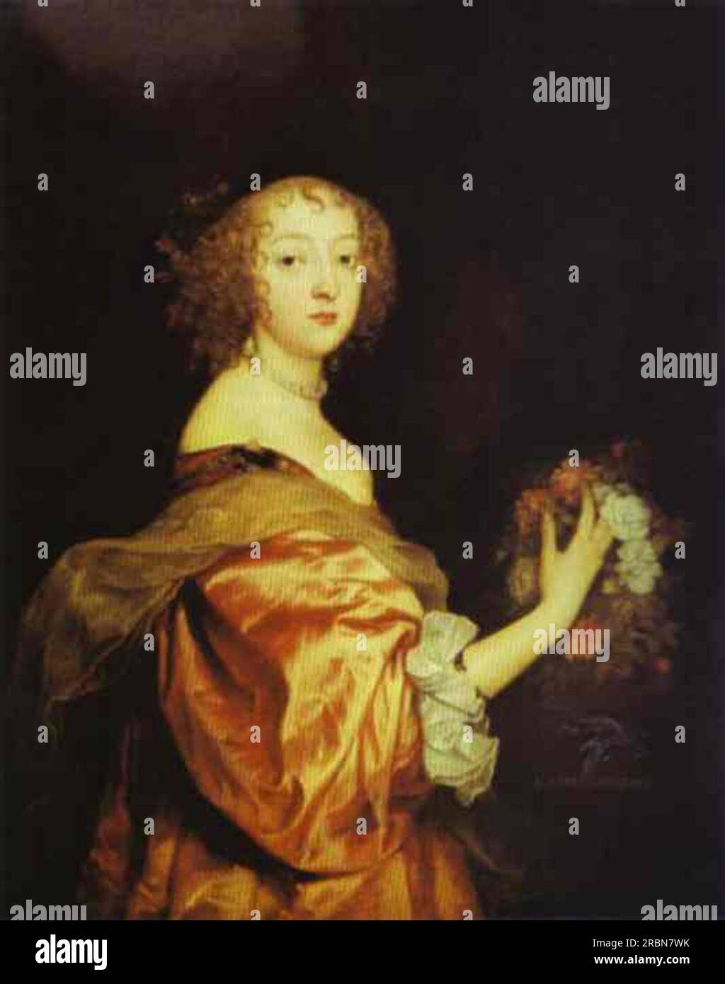 Porträt von Lady d Aubigny 1638 von Anthony van Dyck Stockfoto