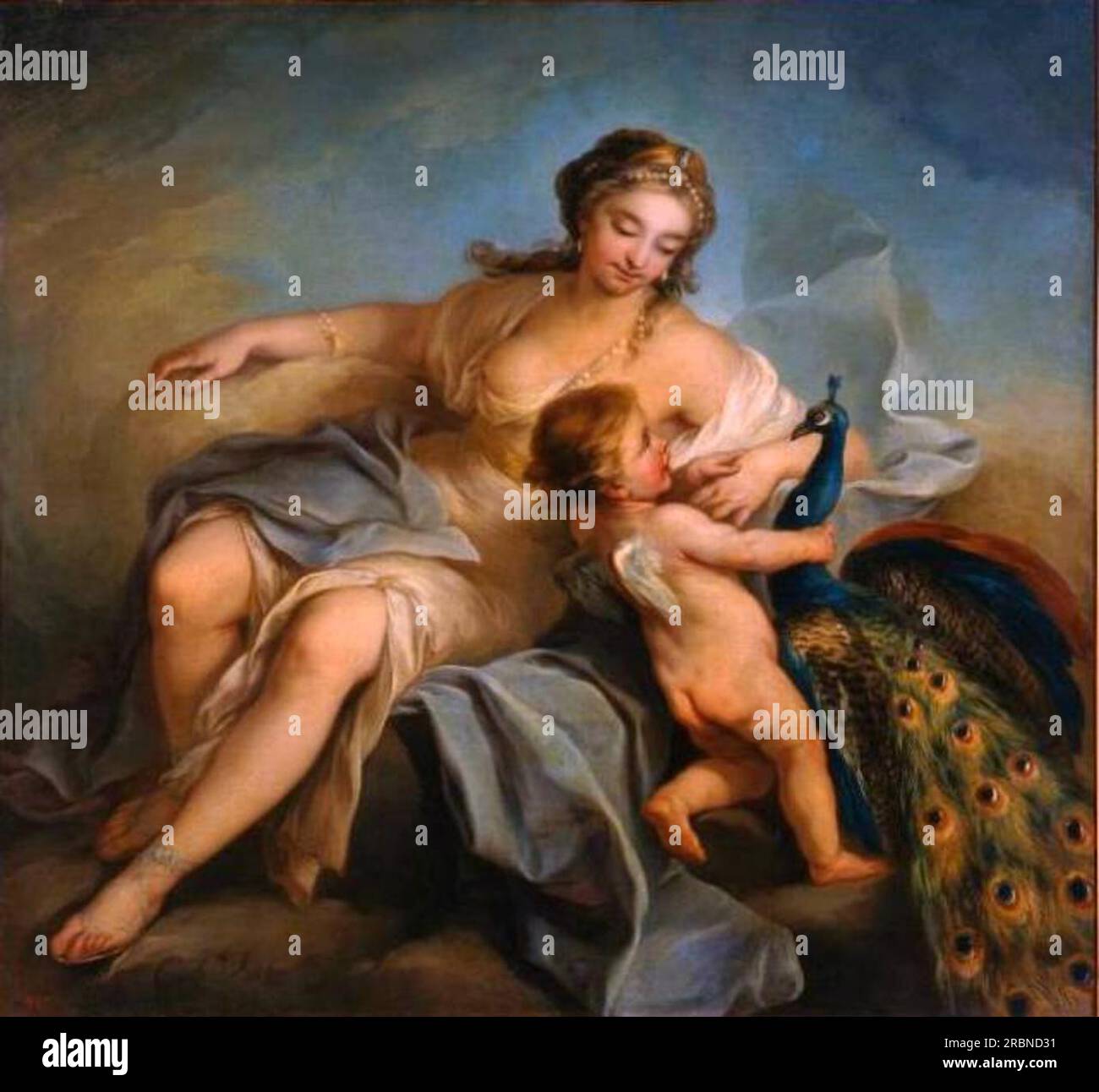 Juno 1736 von Charles-Andre van Loo (Carle van Loo) Stockfoto