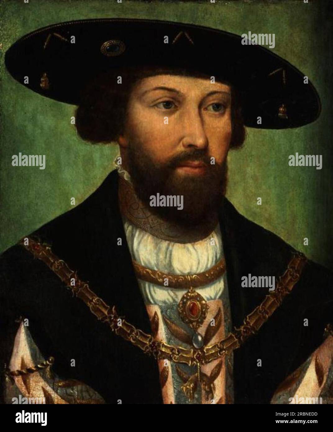 Porträt von König Ludwig II. Von Ungarn (posthum) von Bernard Van Orley Stockfoto