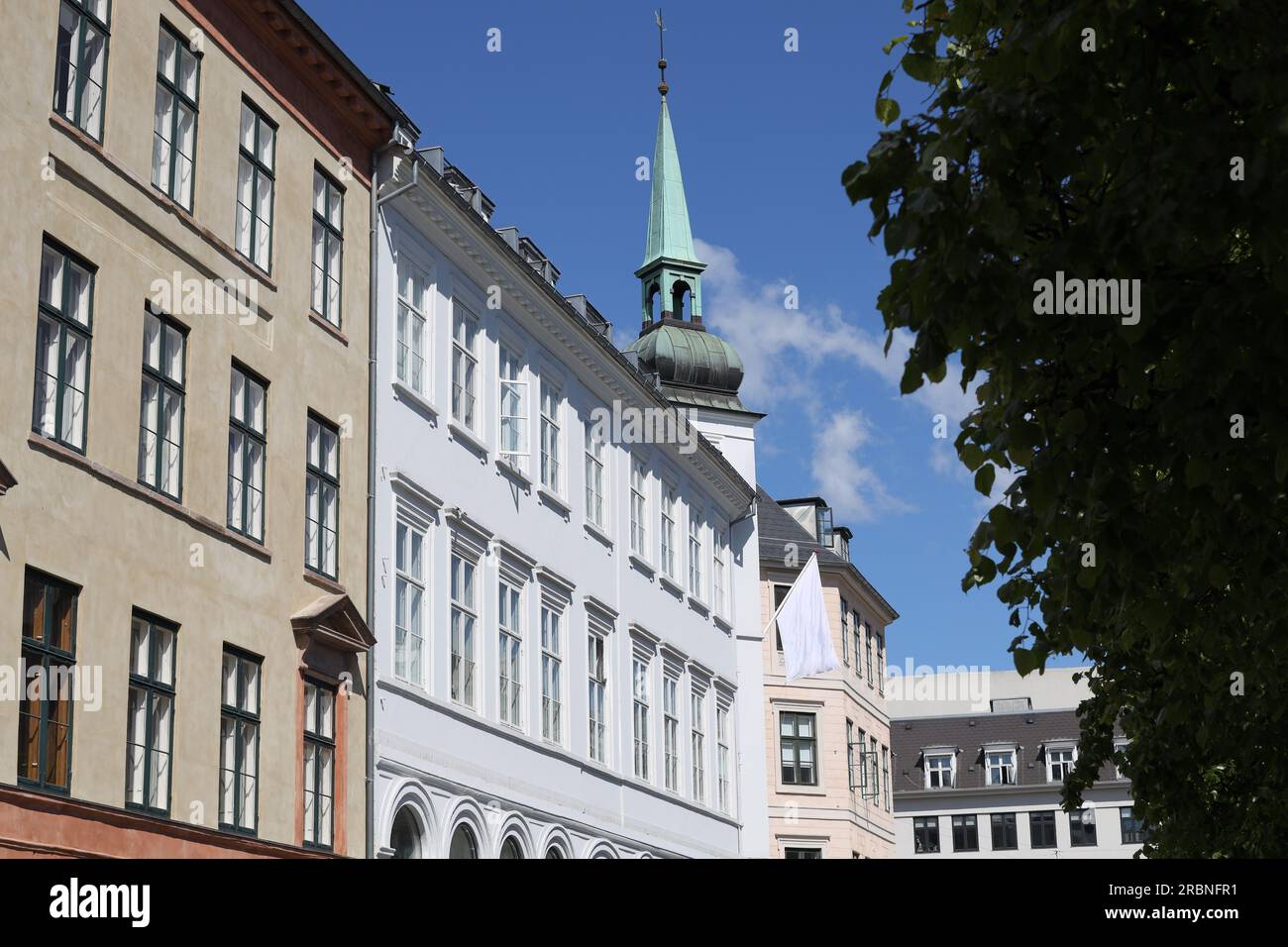 Charakteristische alte Gebäude der Stadt Kopenhagen Stockfoto